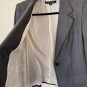 Anne Klein grey wool blend blazer suit jacket stretch lined Women’s size 8P Photo 3