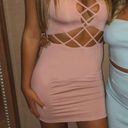 Showpo Pink Cut Out Dress Photo 0