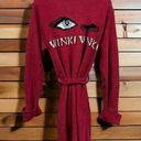 Betsey Johnson  Red Robe with Tie Belt and Pockets  WINK WINK Women’s Medium Photo 0