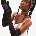 Amazon Long Black Satin Gloves  Photo 0