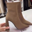 ZARA  fabric ankle boot with geometric heel 3233/010 Photo 2