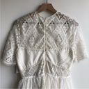 Alexis Revolve Luciana White Sheer Cut Out Panel Lace Bustier Short Sleeve Dress Photo 6