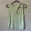 Lululemon NWT  Shoulder Cut-Out Yoga Tank Kohlrabi Green Silk Blend 10 Large Photo 2