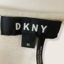 DKNY  Sweater Womens X Small Cream Black Color Block Knit Oversized Lagenlook Photo 2