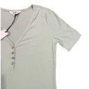 Lee  V-Neck Henley Top Women's Size Medium Slim Fit Seafoam Green Shirt NWT Photo 1