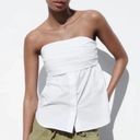 ZARA Strapless Poplin Top Photo 0