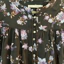 Rebecca Minkoff  Blouse Maggie Top Button Front & Neckties Sz L NWT Floral Black Photo 3