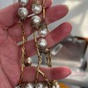 The Bar Vintage faux glass Pearls and chain 48” necklace Photo 6