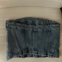 ZARA Denim Corset Top Photo 3