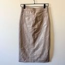 Abercrombie & Fitch  NWT Vegan Leather MIDI Skirt Taupe Size 25 Photo 4