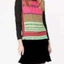 Hale Bob  Black Geometric Print Blouse Top Small Photo 1