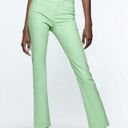 ZARA NWT  lime green MINI FLARE TROUSERS. Size Medium Photo 2