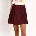 BB Dakota  Kimber Faux Suede Skirt Aubergine Size 10 Photo 0