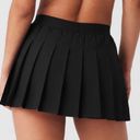 Alo Yoga Varsity Black Ace Pleated Mini Athletic Tennis Skirt Large Photo 1