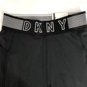 DKNY New  Mesh Side Logo Waistband Leggings High Rise 7/8 Length Black Photo 12