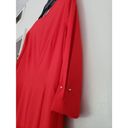 Preston & York Size 10 Dress Red 3/4 Sleeves Women Dress Photo 3