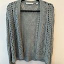 Cyrus  Open Knit Cardigan Sweater Women’s Large Long Sleeve Layer Beach Lagenlook Photo 0