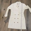 l*space NEW L* Jenna Blazer Mini Dress Size Medium Ivory Cream 100% Cotton Photo 8