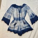 American Eagle 21  Outfitters Boho Blue Tie Dye Romper Size XXS Photo 1