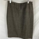 CAbi  388 Plaid Glenn Brown Knit Pencil Skirt Women's  Size 8 Photo 0