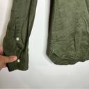 L.L.Bean  100% linen button down shirt olive green size small Photo 1