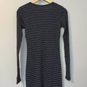 LA Made  new women's striped long sleeve v-neck Katie henley mini dress small Photo 2