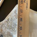 Linea Donatella  White Beaded Nightgown Lingerie Satin Babydoll Medium Photo 6