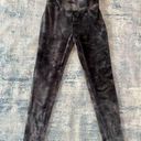 Roma Concept  Gray Tan Blue Tie Dye Velour Leggings Medium Photo 0