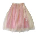 J.Crew NWT  Tulle Ball Skirt in Pale Buff Pink Pleated Ribbon Belt A-line 8 Photo 0