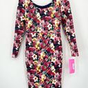 Betsey Johnson Betsy Johnson Floral Printed Scuba Dress Size 2 Long Sleeve Scoop Neck Photo 0