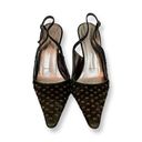 St. John  Suede Rhinestone Mirrored Heel Pointed Slingback Pumps PLEASE READ Photo 2