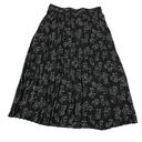 A New Day  X Vital Voices Face Print Pleated Skirt - Black - XS Photo 0