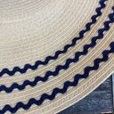 David & Young Tan & Blue Paper Wide Brim Woven Straw Sun Summer Hat OS Photo 3