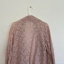  DRESS BARN Plus Size Pink Floral Lace Open 3/4 Sleeve Cardigan Sweater Photo 10