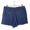 Joie  Eshana Navy Blue High Rise Button Silk Soft Shorts 0 Photo 2