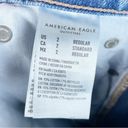 American Eagle  Ripped Low-Rise Baggy Straight Jean Blue Denim Women's Size 2 Photo 7