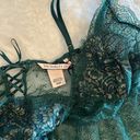 Victoria's Secret ✨ VTG Victoria’s Secret Emerald Green lace slip with gold details in M Photo 5