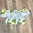 Cabana Del Sol  Lemon Ruffle swim top Medium Photo 4