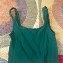 ZARA Dark Green Ribbed Seamless Very Short Crop Tank Top Size XS / S Women Photo 1