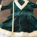 ma*rs Short Green Hooded Dress White FauxFur Trim  Claus Santa Christmas Size L NEW Photo 7
