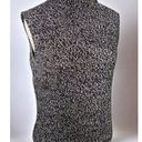 Talbots  mock neck sleeveless black white herringbone cotton sweater ladies S Photo 1