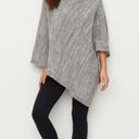 Barefoot Dreams Cozychic Point Dume Poncho Heather Gray 801 Turtleneck One Size Photo 2