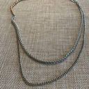 Style & Co  silver tone chain and wood bead Necklace NWOT Photo 0