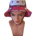 Hello Kitty Women’s  Reversible Bucket Hat Dk Pink Yellow Stars Big Logo Photo 5