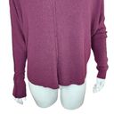 Treasure & Bond  Women's Medium Burgundy Stem Drop Shoulder Long Sleeve Sweater Photo 3