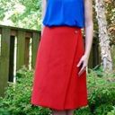 Hugo Boss  Wool Mix Asymmetric Faux Wrap Skirt Size 4 Photo 10