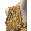 Cynthia Steffe  Blouse Womens Size M Yellow Floral Sleeveless Scarf Tie Neck Bow Photo 5