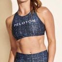 Peloton RARE  “With” Stardust Tweed Sports Bra Logo High Neck Mesh- Size Small Photo 0