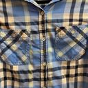 Arizona Jeans  Blue Plaid Casual Button Down Shirt Photo 1