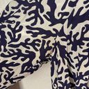 Lilly Pulitzer  navy blue coral print silk blouse M Photo 4